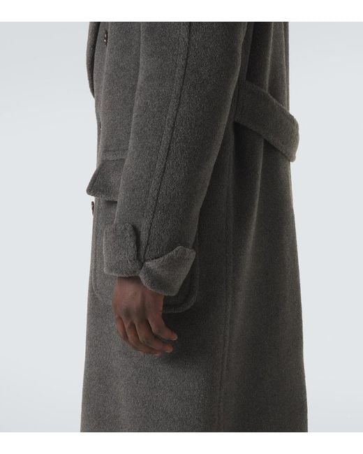 Umit Benan Black Gianni Alpaca And Wool Coat for men