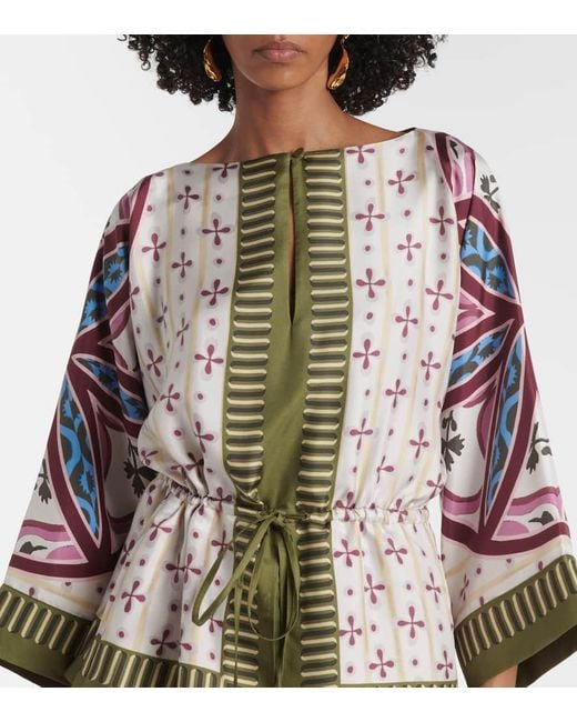 LaDoubleJ Multicolor Apericena Printed Silk Dress