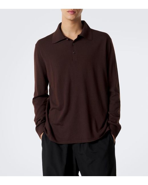The Row Brown Menville Wool Polo Sweater for men