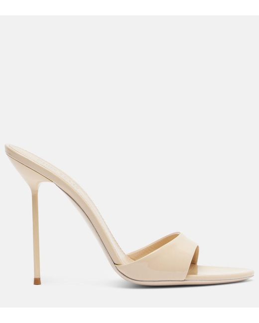 Paris Texas Natural Lidia 105 Patent Leather Mules