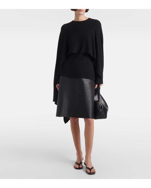 Totême  Black Minirock Aus Leder