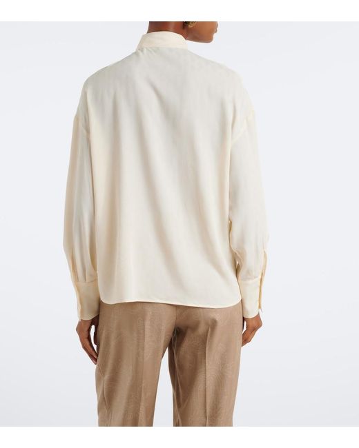 Etro Natural Jacquard Georgette Blouse