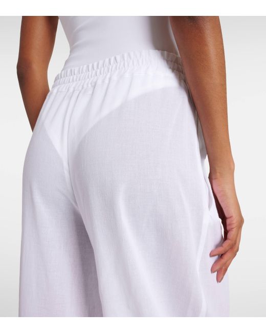 The Attico White Low-rise Cotton Sweatpants