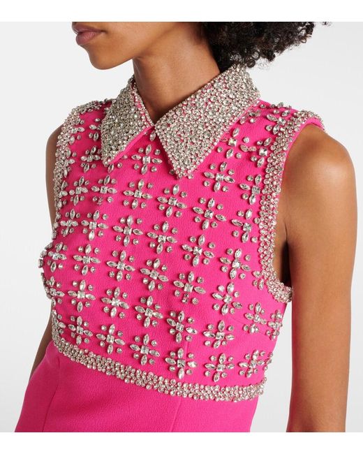 Rebecca Vallance Pink Rina Embellished Minidress