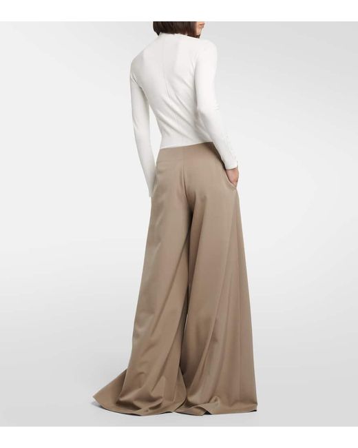 Pantalones Anchos Dela De Lana The Row de color Natural