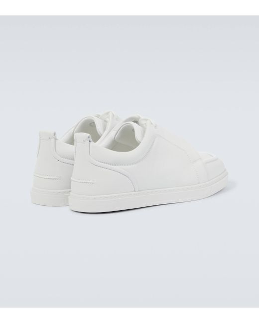 Christian Louboutin White Jimmy Leather Sneakers for men