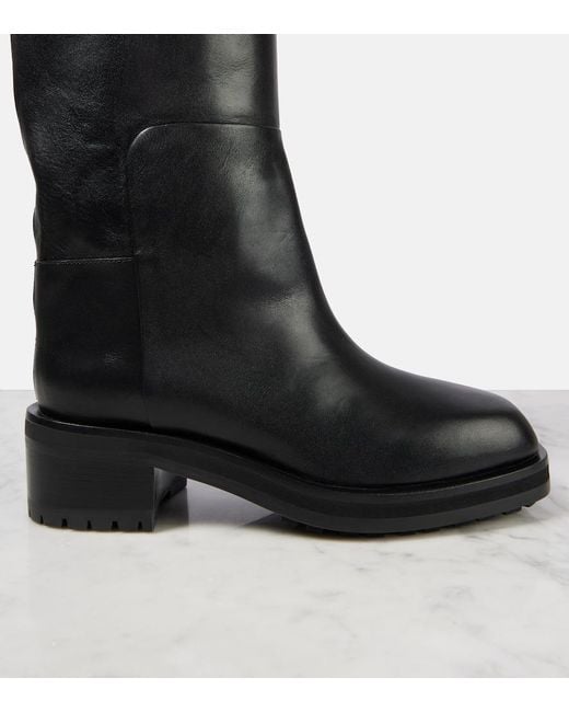 Jimmy Choo Black Brooklyn 50 Leather Knee-High Boots