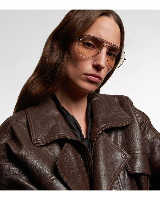 Lunettes De Soleil Classic Aviateur Saint Laurent en coloris Metallic