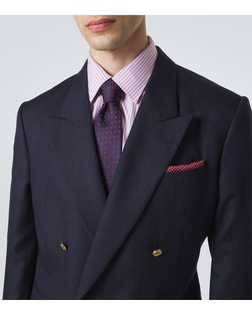 Charvet Purple Silk Jacquard Tie for men