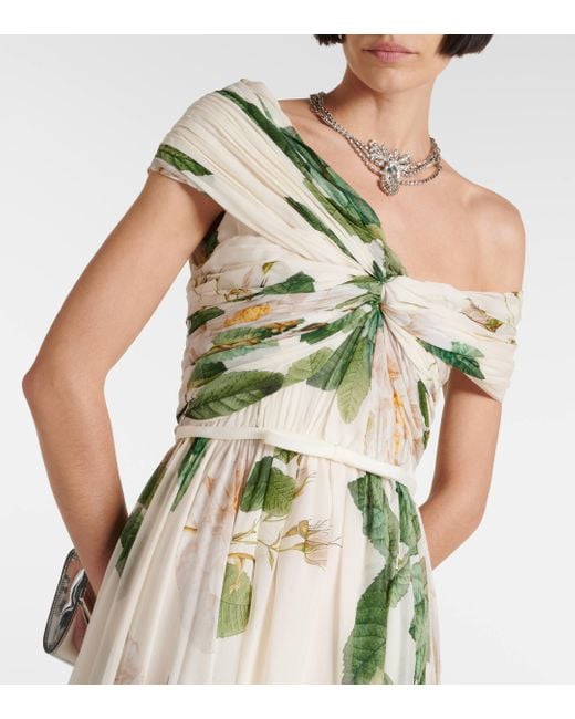 Giambattista Valli Green Floral Silk Georgette Gown