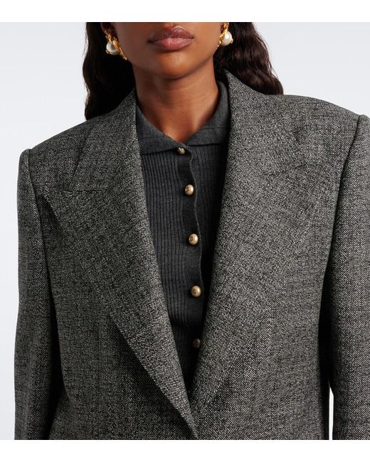 Dolce & Gabbana Gray Virgin Wool Tweed Blazer