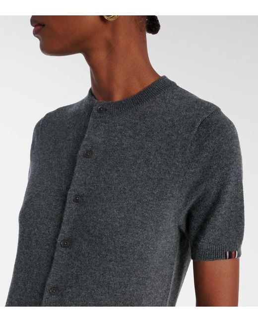 Extreme Cashmere Gray N°399 Flyer Cashmere Cardigan