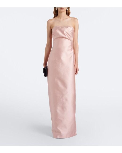 Marmar Halim Pink Strapless Gown