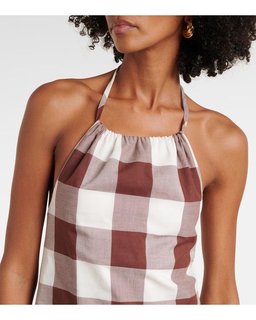 Vestido Corto Callie De Algodon A Cuadros Posse de color Multicolor