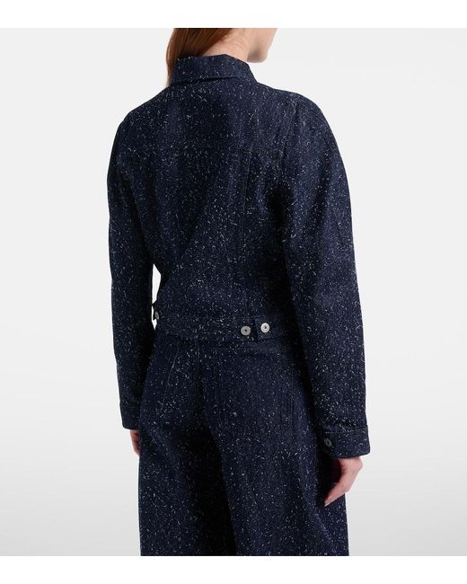 Jacquemus Blue Ovalo De-Nimes Embroidered Denim Jacket