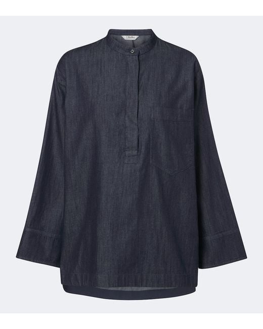 Max Mara Blue Denim Top