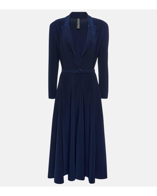 Norma Kamali Blue Jersey Midi Dress