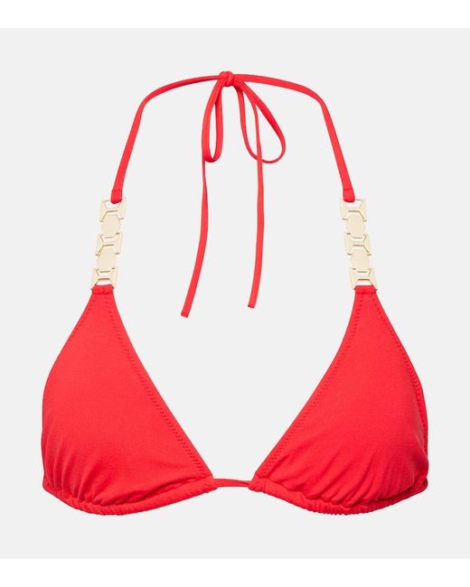 Melissa Odabash Red Anguilla Triangle Bikini Top