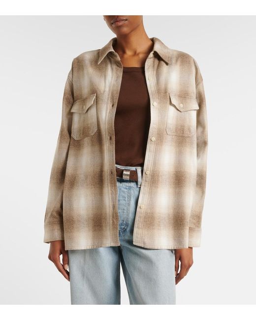 Citizens of Humanity Natural Kota Checked Cotton Flannel Shirt