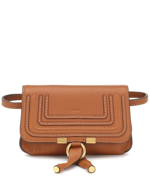 Chloé Brown Marcie Leather Belt Bag