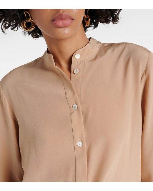 Blusa Iconic de seda Stella McCartney de color Brown