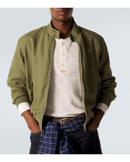 Polo Ralph Lauren Green Linen Jacket for men