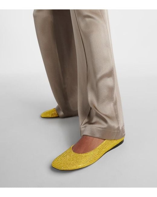 バレエシューズ LOEWE LOEWE TOY STRASS BALLERINA Loewe Toy Strass Leather Ballerina Flats | Neiman Marcus