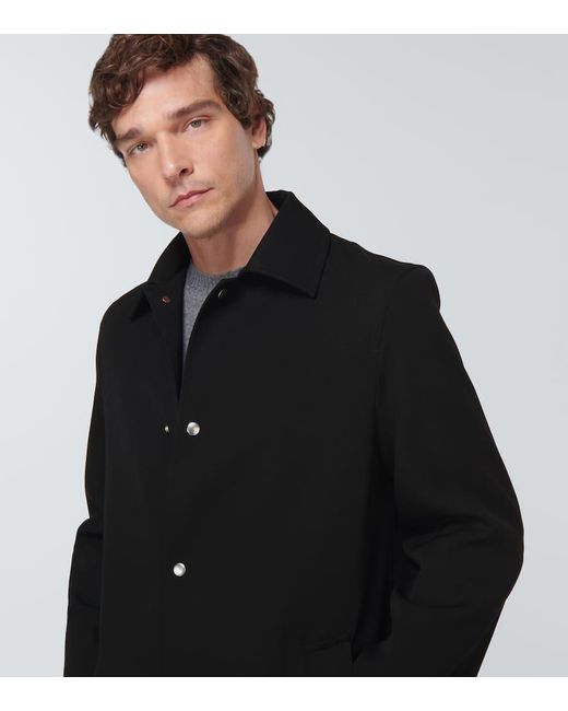 Abrigo De Lana Oversized Jil Sander de hombre de color Black