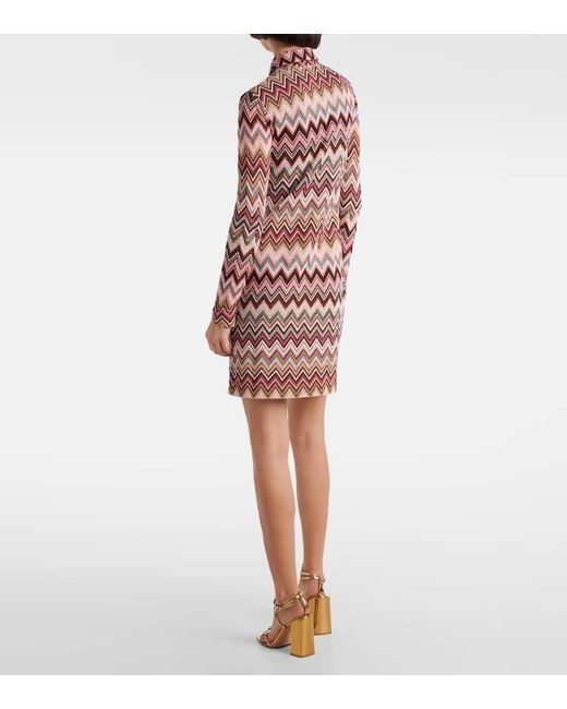 Missoni Pink Cotton-Blend Minidress