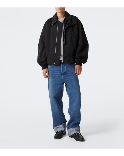 Bottega Veneta Black Intrecciato Twill Blouson Jacket for men