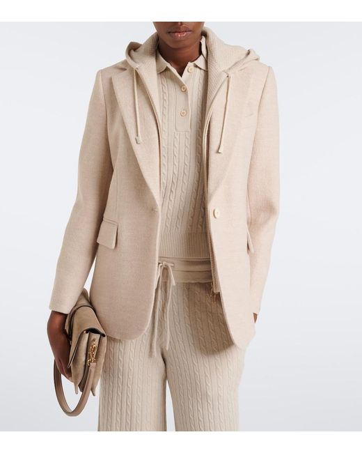 Eleventy Natural Layered Wool Blazer
