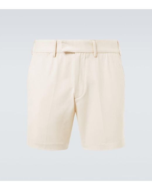 Tom Ford Natural Cotton Drill Shorts for men