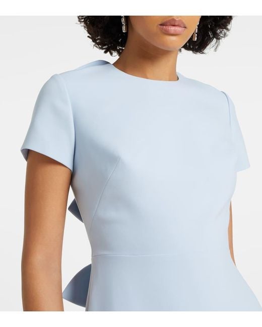 Carolina Herrera Blue Robe Aus Crepe