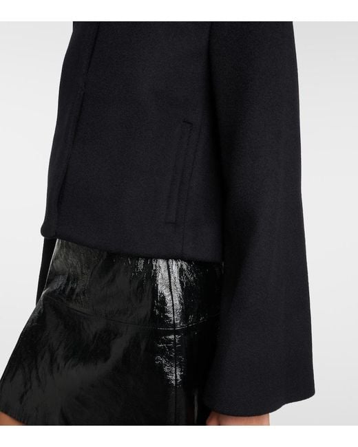 Proenza Schouler Black Cropped Wool-Blend Jacket