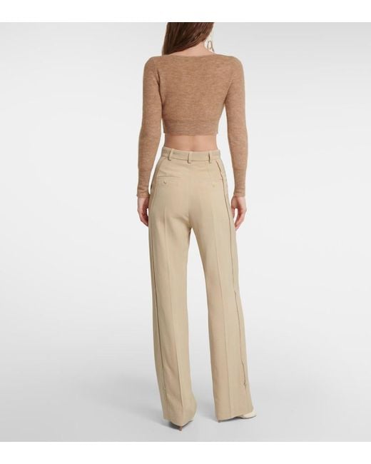 Jacquemus Natural Le Cardigan Alzou Cropped Cardigan