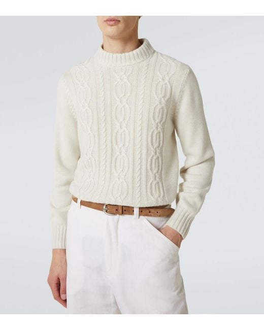 Pullover di Brunello Cucinelli in White da Uomo