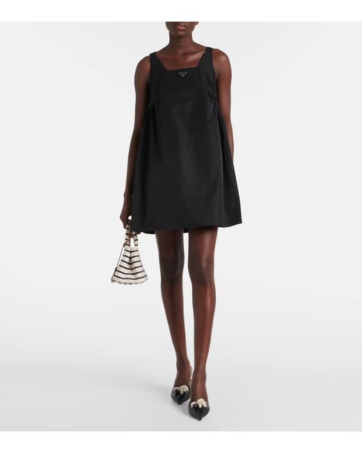 Robe Re-Nylon Prada en coloris Black