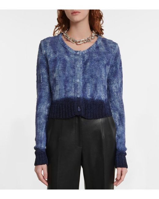 Altuzarra Blue Stiles Tie-dye Silk Cardigan
