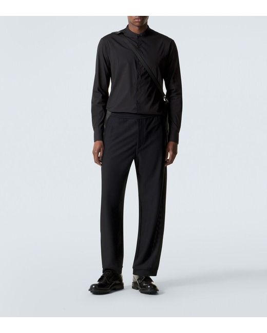 Giorgio Armani Black Icon Cotton-Blend Poplin Shirt for men