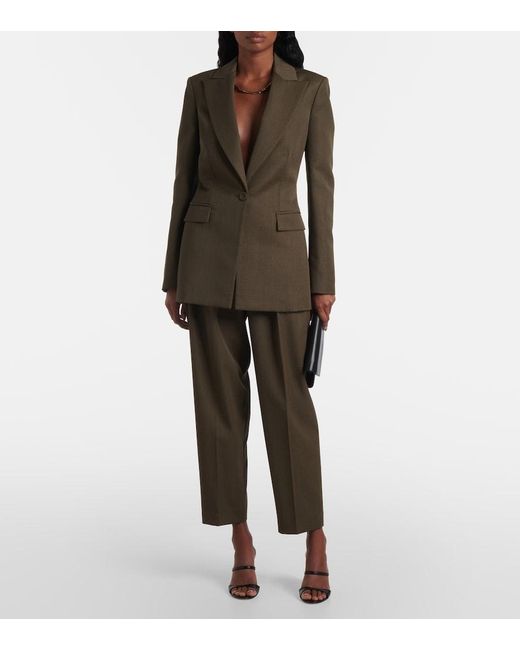 Altuzarra Green Emmett Virgin Wool Straight Pants