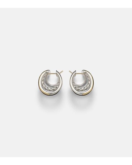 David Yurman White Ohrringe Dy Mercer Aus 18Kt Gelbgold Und Sterlingsilber Mit Diamanten