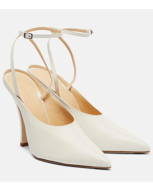 Magda Butrym White Leather Pumps