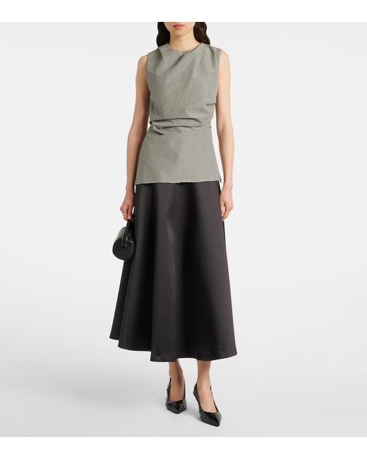 Rohe Gray Checked Wool-Blend Top