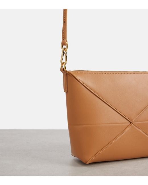 Loewe White Puzzle Fold Leather Shoulder Bag