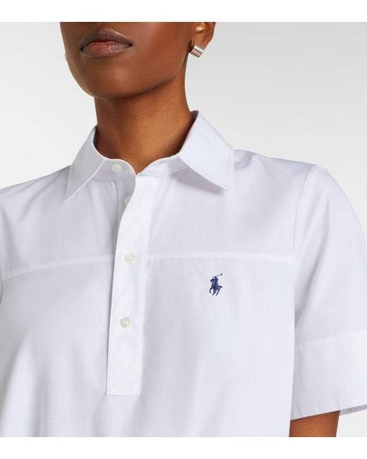 Polo Ralph Lauren White Cotton Shirt Dress
