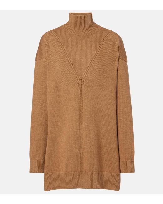 FFORME Brown Loletta Wool And Cashmere Turtleneck Sweater