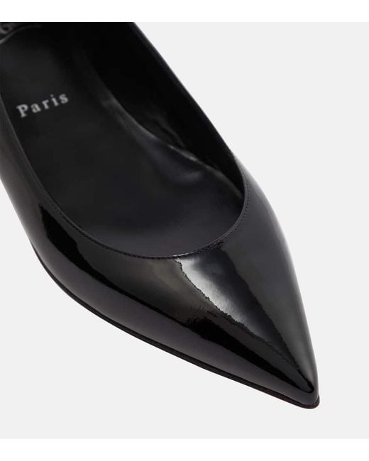 Christian Louboutin Black Hot Chickita Patent Flat
