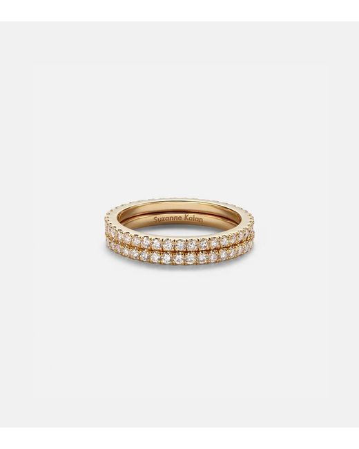 Suzanne Kalan White Midi 18Kt Tech Ring Jackets With Diamonds