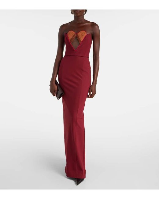 Abito Lungo Con Cut-Out di Nensi Dojaka in Red