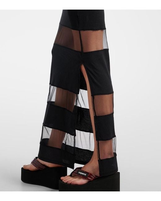 Robe Longue Rayee Coperni en coloris Black